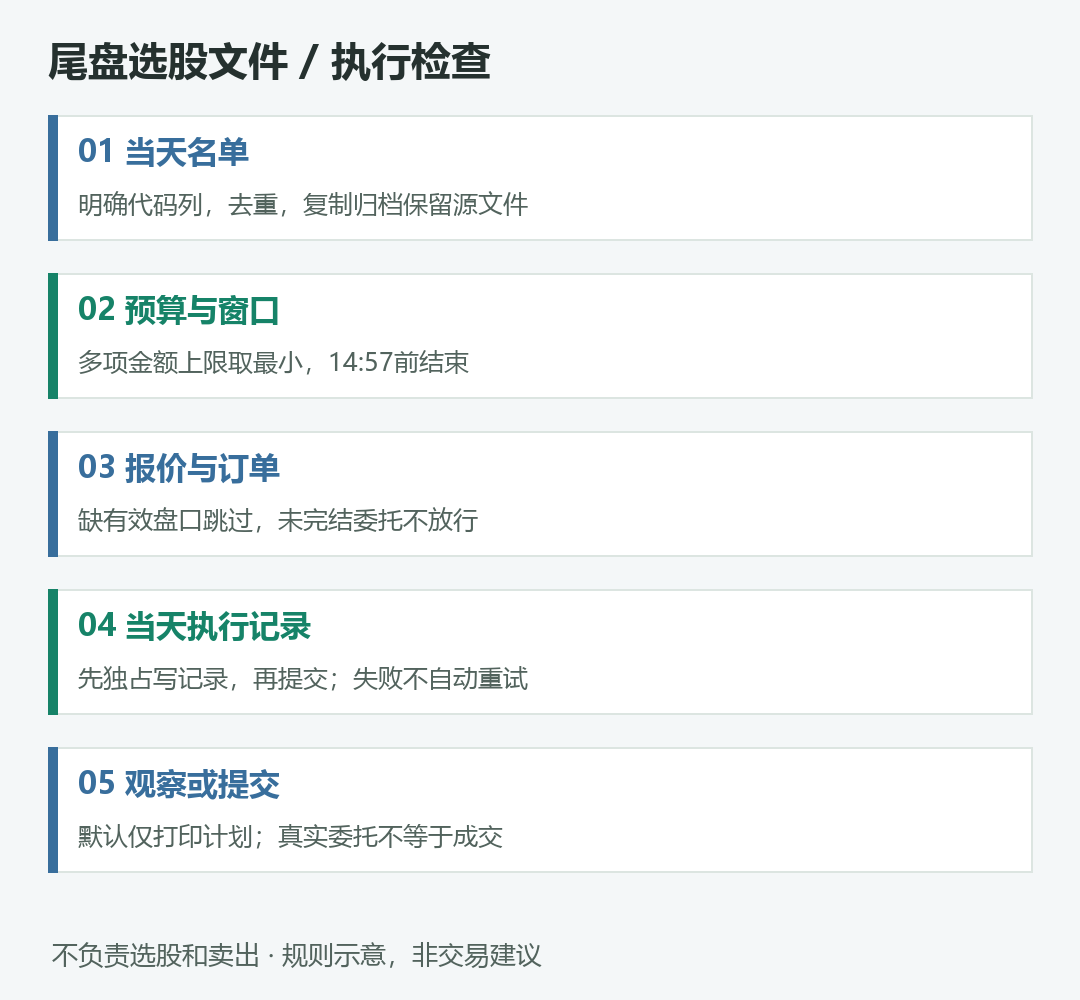 尾盘文件执行流程示意,非交易建议